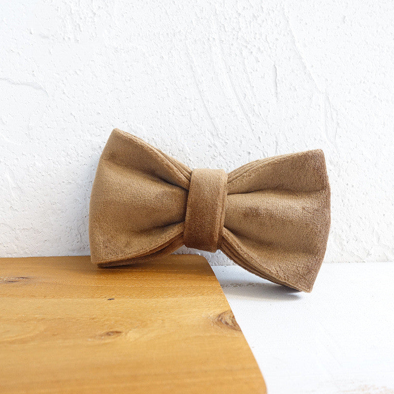 Brown Suede Bow